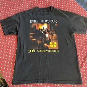 WU-TANG Mens Enter the Wu-Tang 36 Chambers T Shirt Medium Black Hip Hop Rap EUC